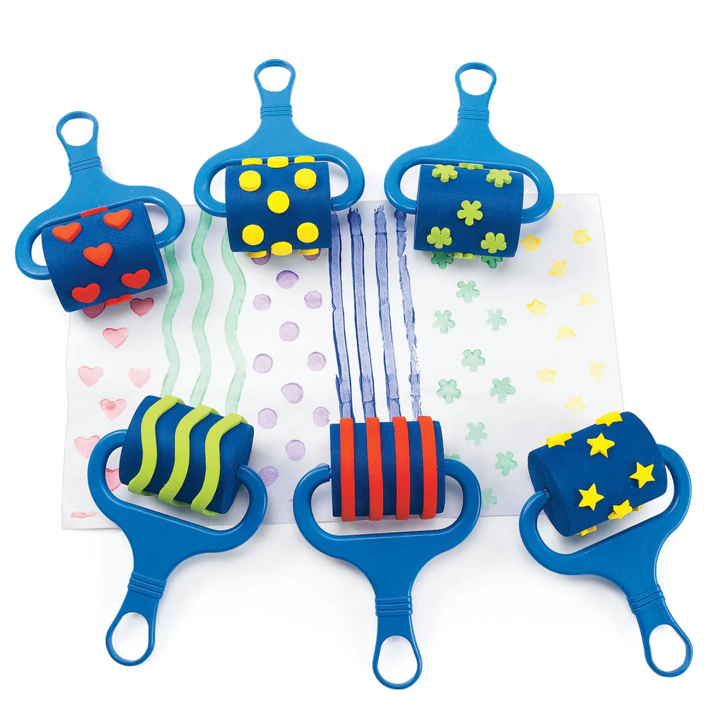 Colorations - Verfrollers met Patroon, Set van 6