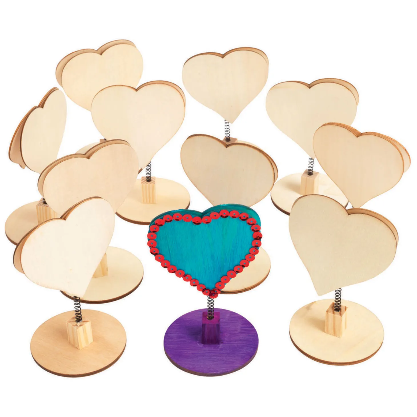 Colorations - Versier je Houten Memoclip Hart, 12st.