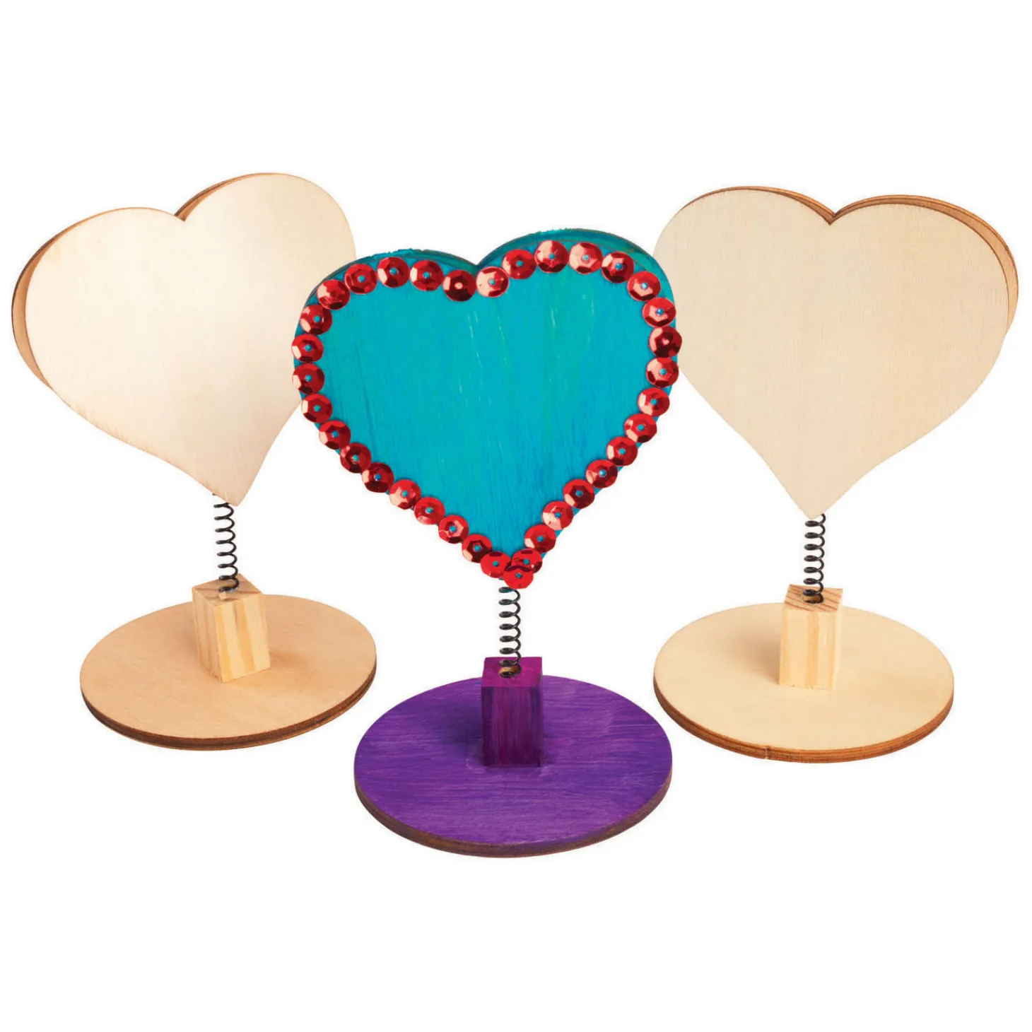 Colorations - Versier je Houten Memoclip Hart, 12st.