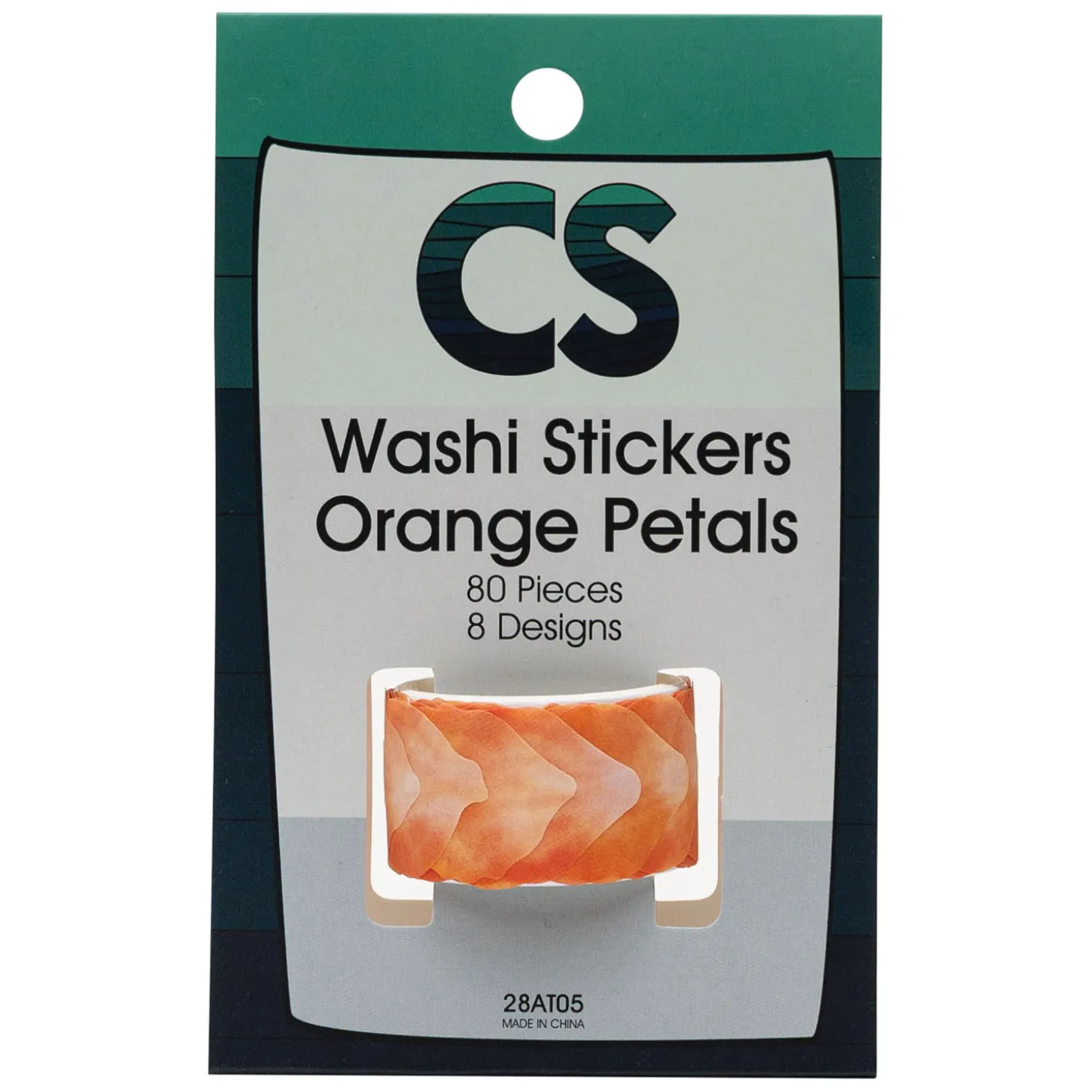 Colorations - Washi Stickers - Oranje Bloemblaadjes, 80st.