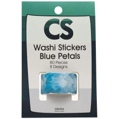 Colorations - Washi Stickers - Blauwe Bloemblaadjes, 80st.