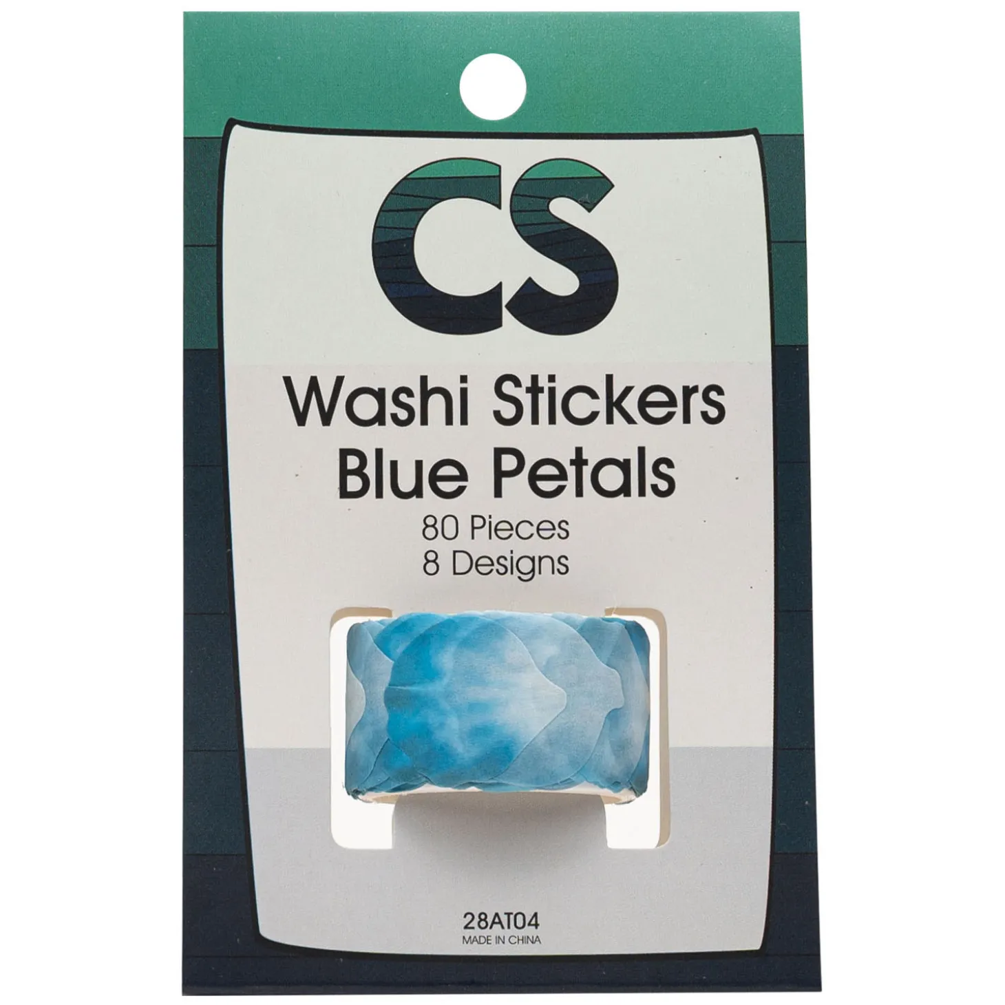 Colorations - Washi Stickers - Blauwe Bloemblaadjes, 80st.
