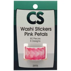 Colorations - Washi Stickers - Roze Bloemblaadjes, 80st.