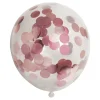 Confetti Ballonnen Papieren Confetti Metallix Rose Goud, 6st.