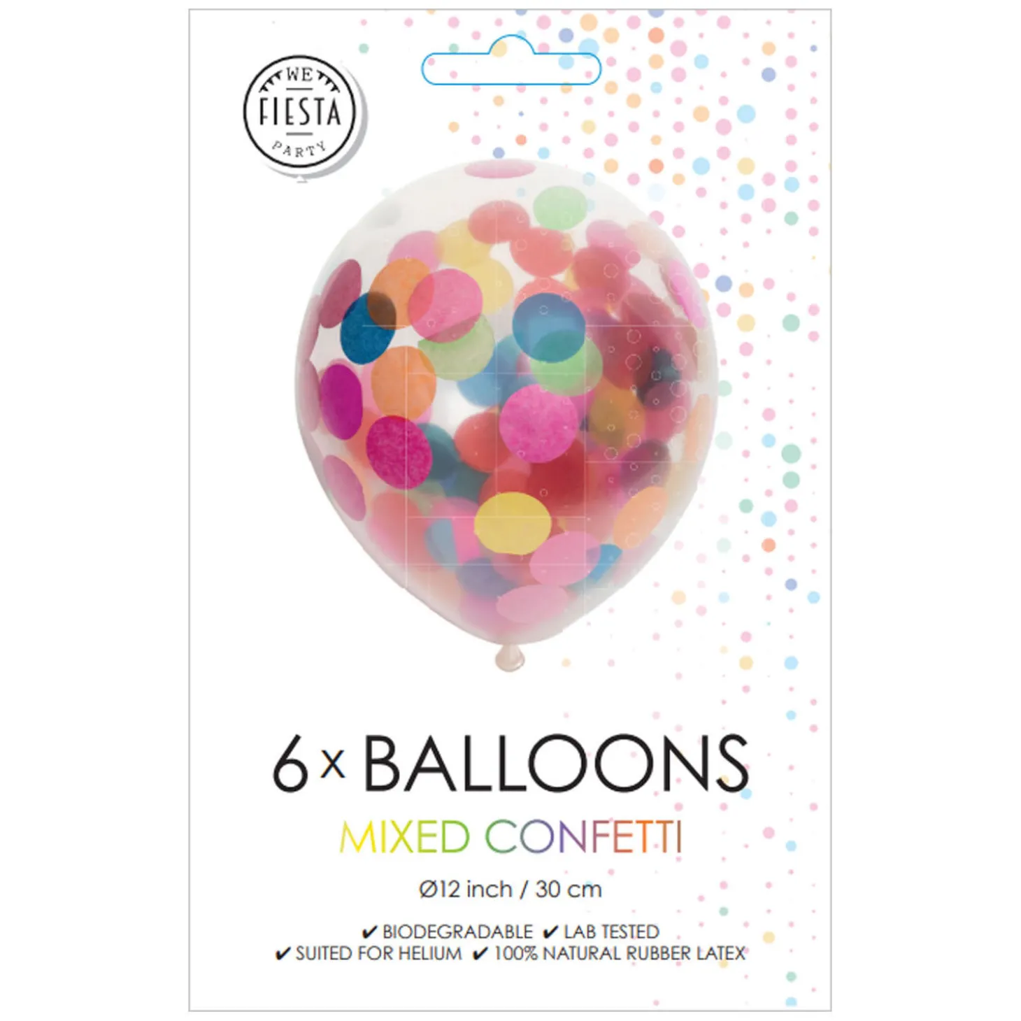 Confetti Ballonnen Papieren Confetti Mix 30cm, 6st.