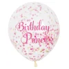 Confetti Ballonnen Prinses, 6st.