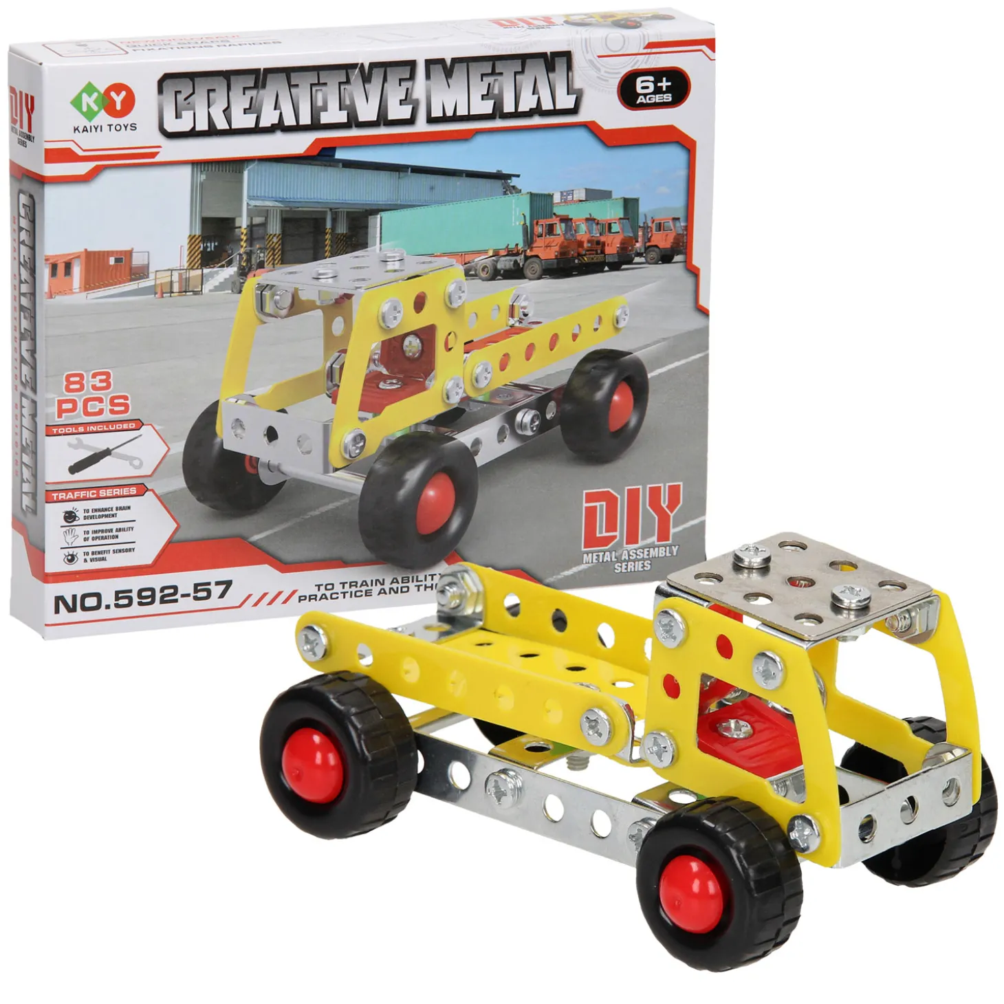 Constructieset Metaal Kiepwagen, 83dlg.