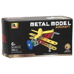Constructieset Metaal Vliegtuig, 34dlg.