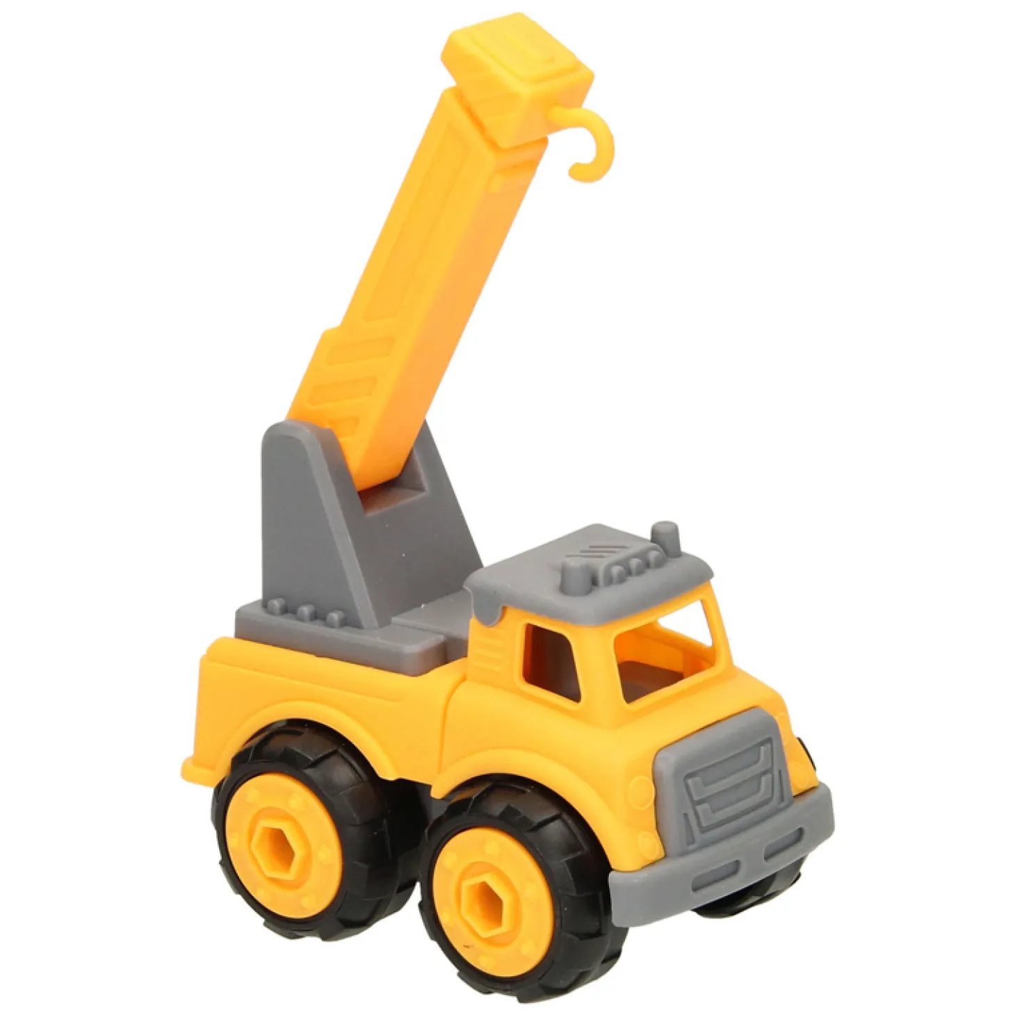 Constructiewagen met Schroefbare Wielen - Geel