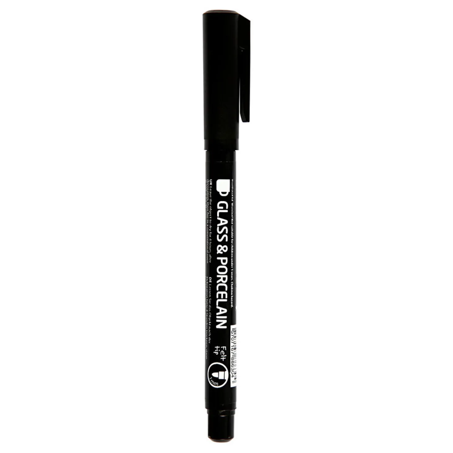 Contourstift voor Glas en Porselein Zwart, Lijndikte 1-3 mm
