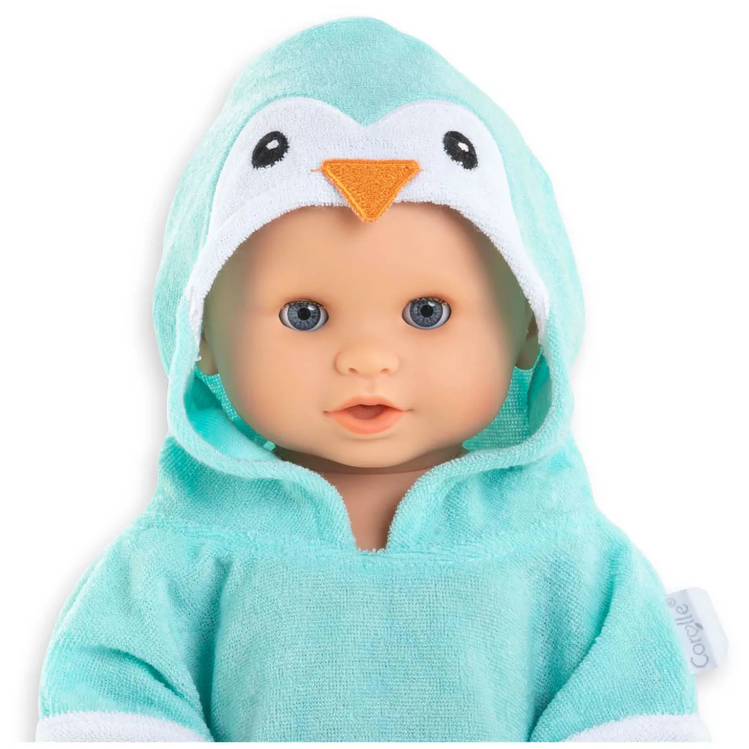 Corolle Badcape voor Babypop - Pinguin, 36cm