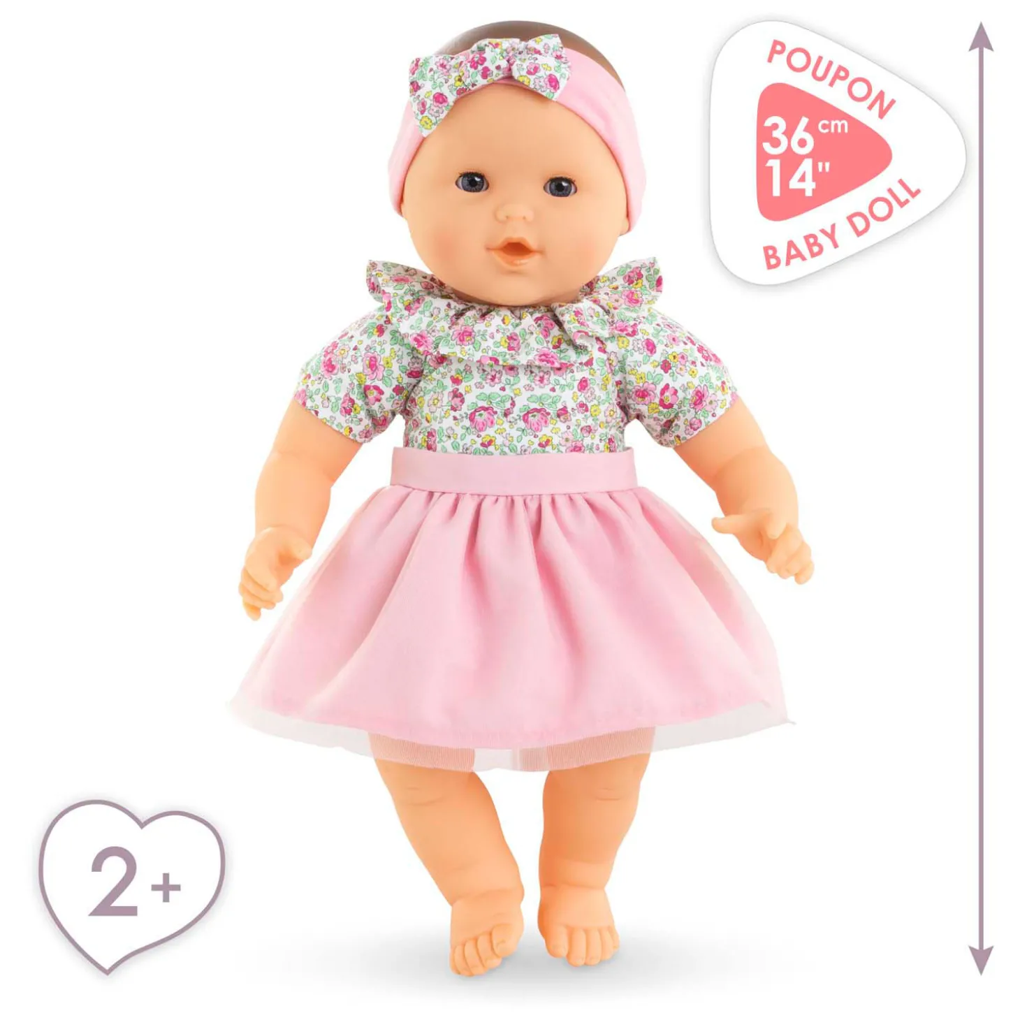 Corolle Grote Babypop met Bloemetjes, 36cm