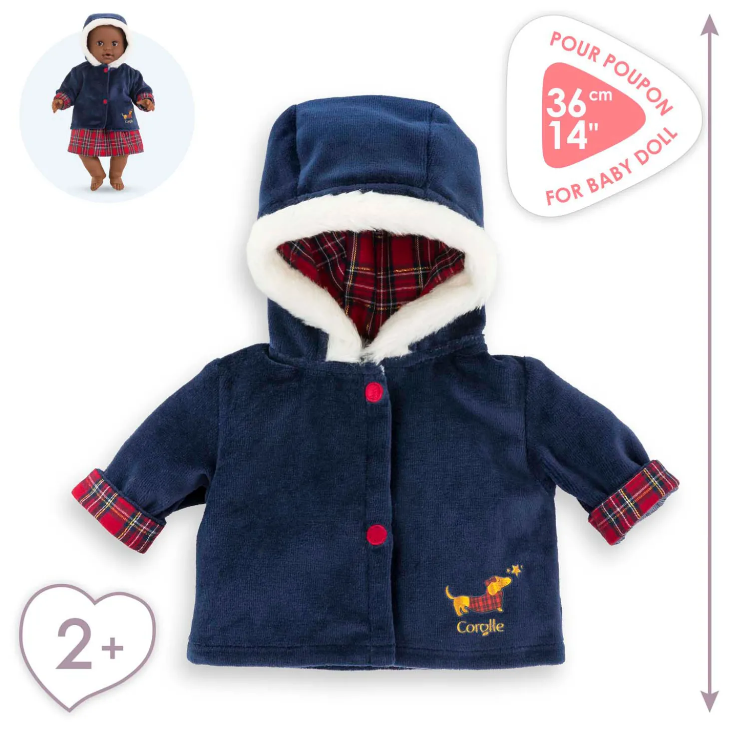 Corolle Holidays Jas voor Babypop, 36cm