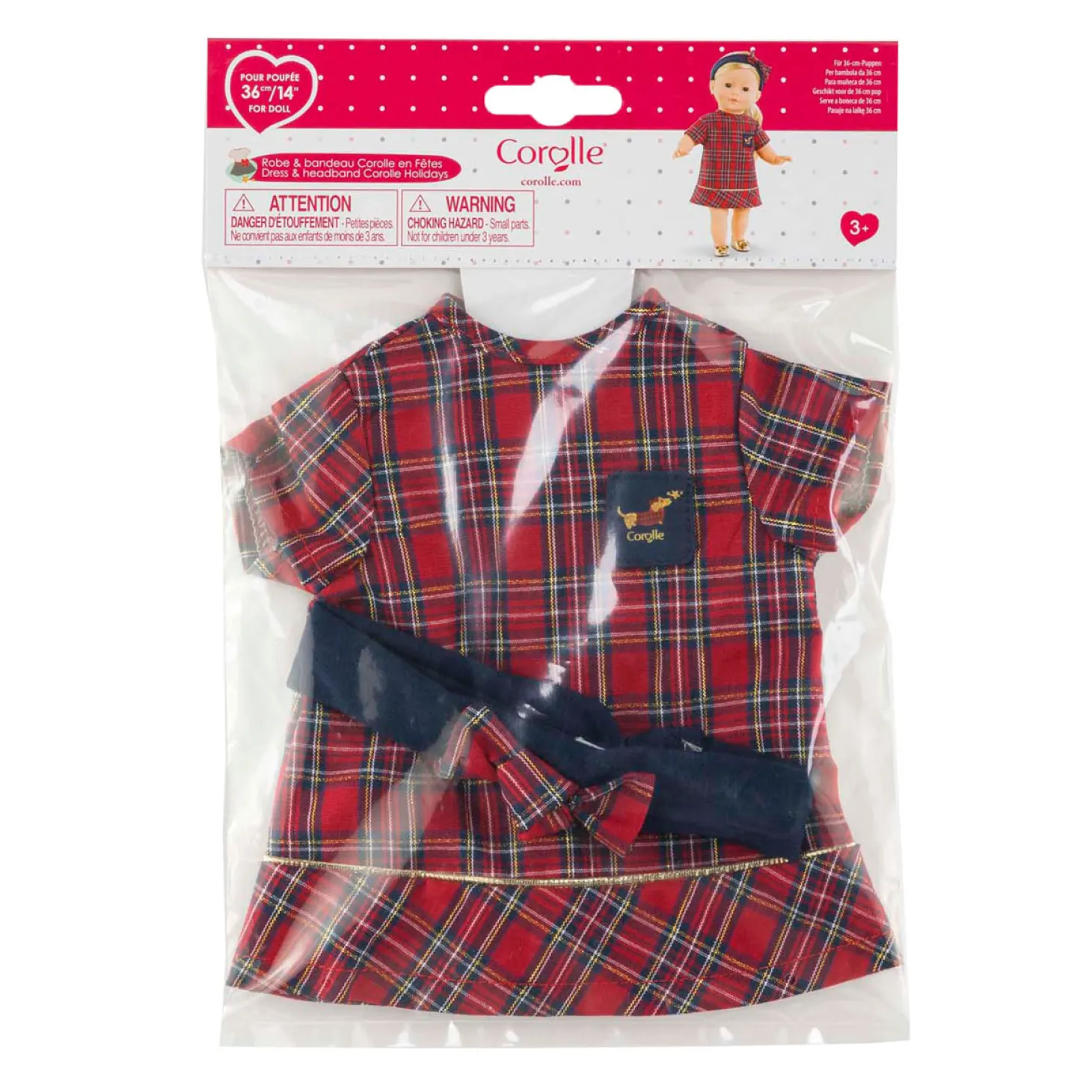 Corolle Holidays Jurkje en Haarband voor Babypop, 36cm