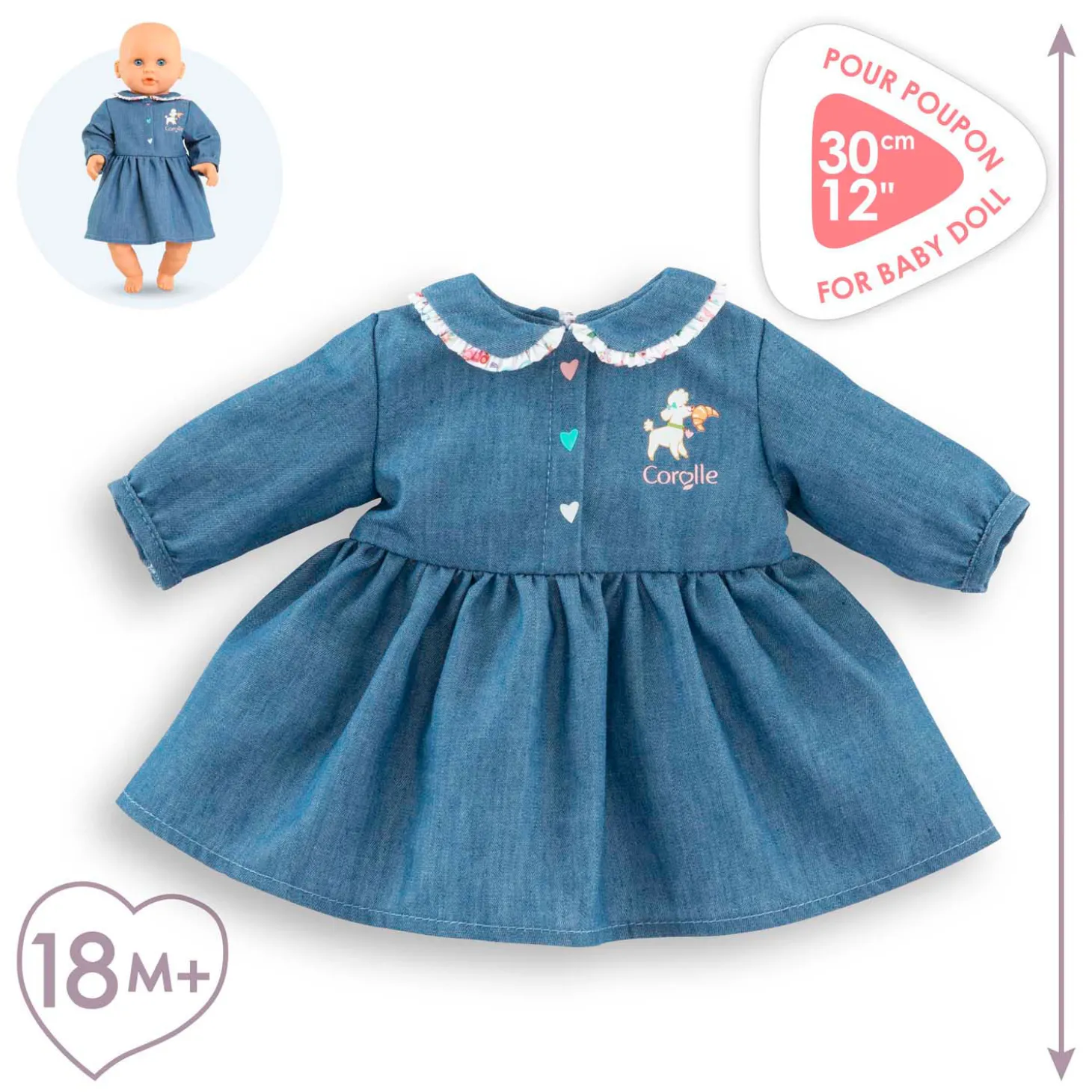 Corolle Jurk voor Babypop, 30cm