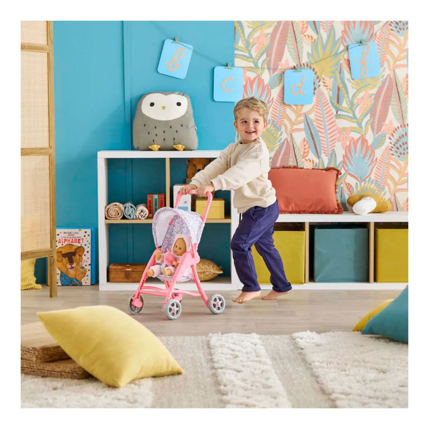 Corolle Kinderwagen Bloemen voor Babypop, 30cm