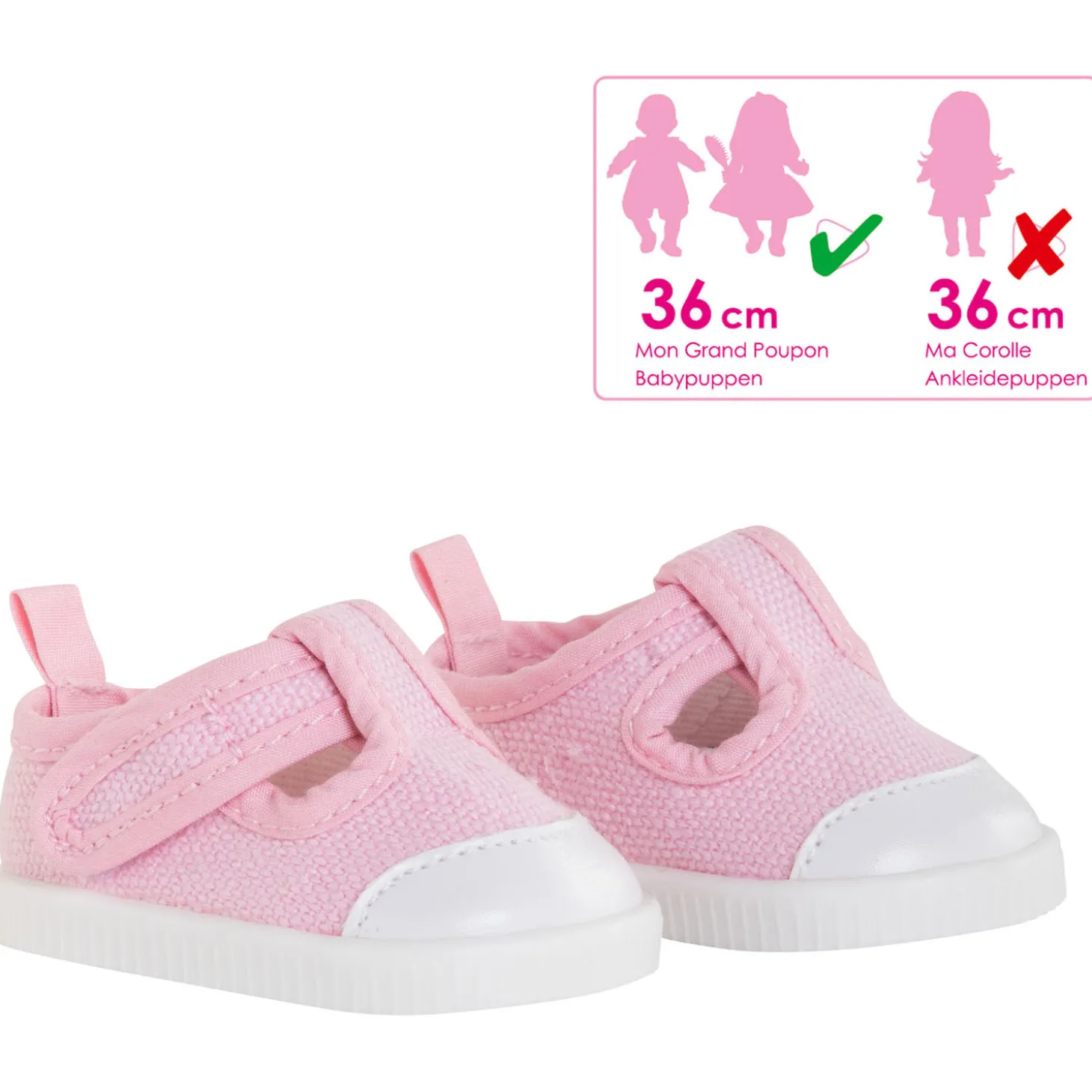 Corolle Mon Grand Poupon - Poppensneakers Roze, 36cm