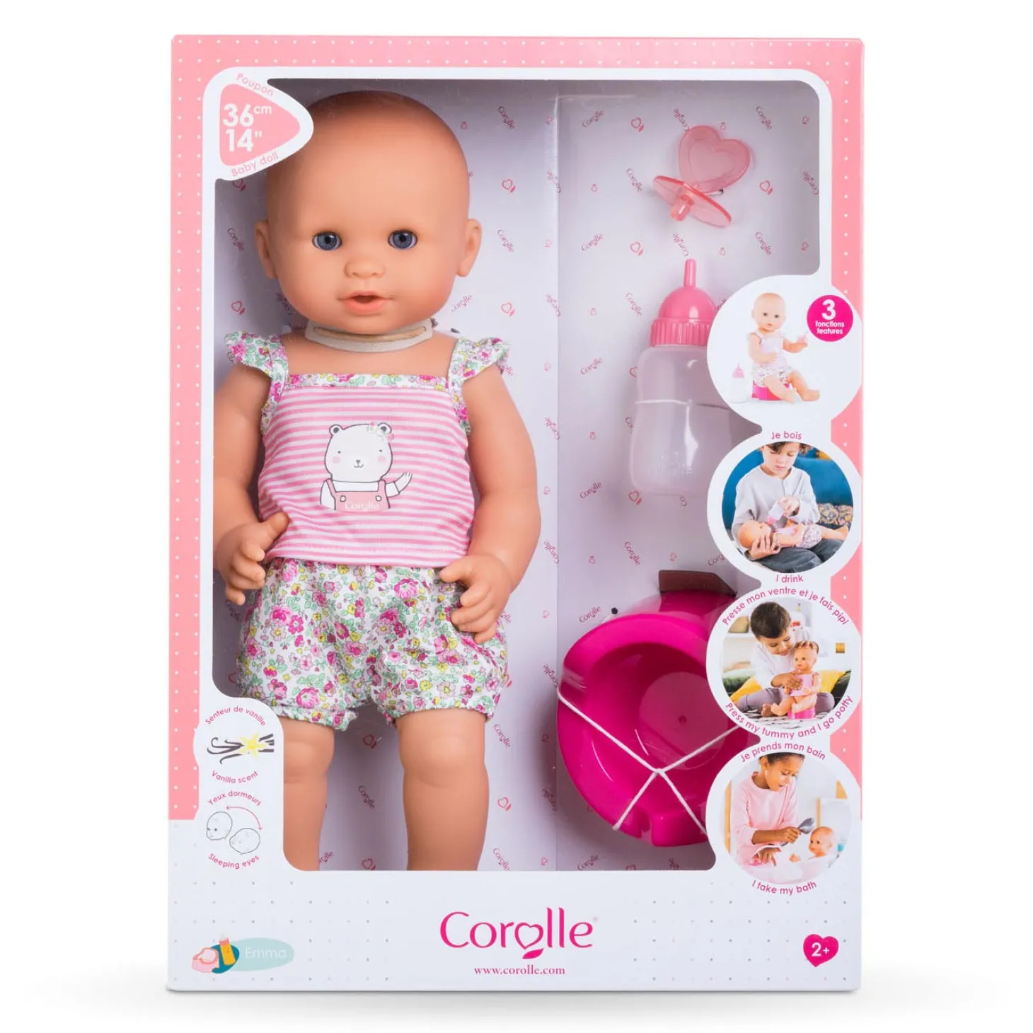Corolle Mon Grand Poupon Drink- en Plaspop - Emma, 36cm