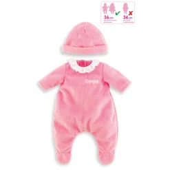 Corolle Mon Grand Poupon - Pyjama Roze met Muts, 36cm