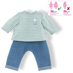 Corolle Mon Grand Poupon - Poppen Broek met Shirt, 36cm