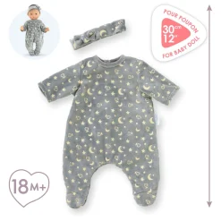 Corolle Poppen Pyjama en Hoofdband, 30cm - Glow in the Dark
