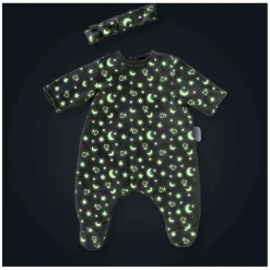 Corolle Poppen Pyjama Glitter in het Donker en Haarband, 36cm