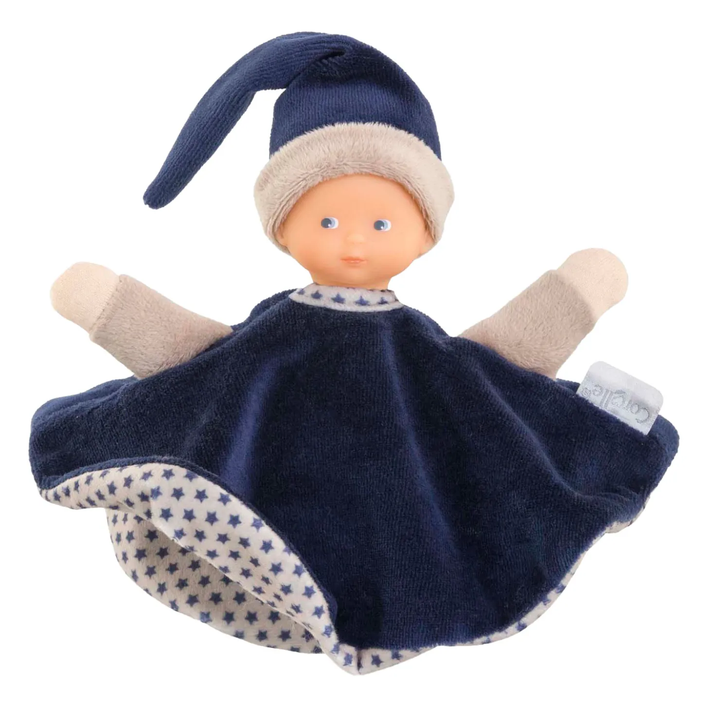 Corolle Tidoudou - Marineblauw Knuffeldoek, 17cm
