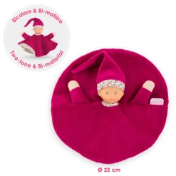 Corolle Tidoudou - Roze Grenadine Knuffeldoek, 17cm