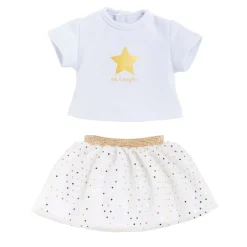 Corolle Topje en Rok Set voor Poppen van 36cm - Ivoor/Goud