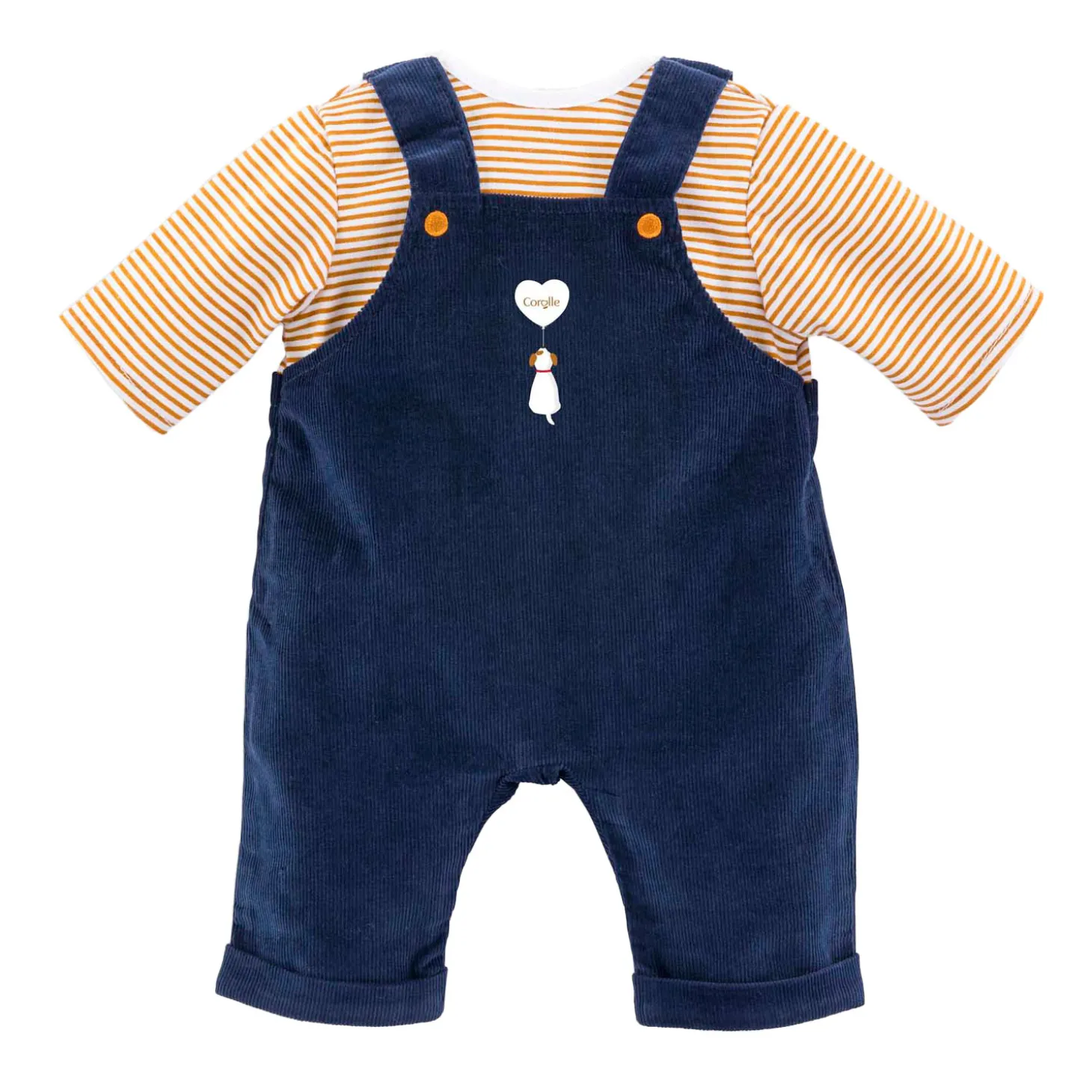 Corolle T-Shirt en Marineblauw Overall voor Babypop, 42cm
