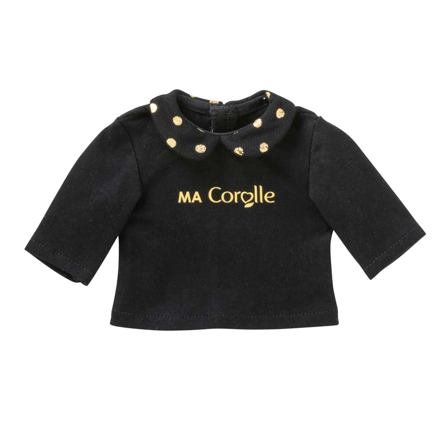 Corolle Zwart en Goud T-shirt voor Poppen, 36cm