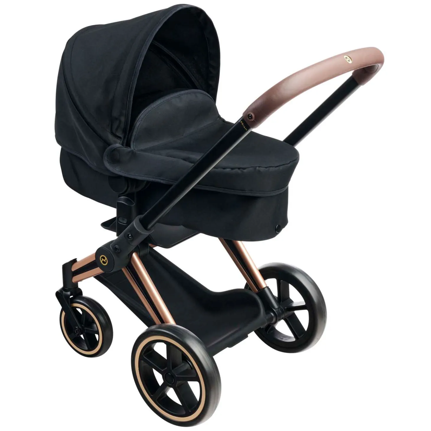 Corolle Zwarte Poppenwagen 3 in 1 voor Babypop van 36-42cm