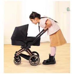 Corolle Zwarte Poppenwagen 3 in 1 voor Babypop van 36-42cm