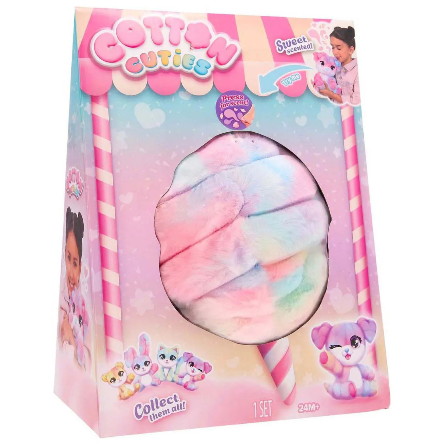 Cotton Cuties Puppy - Geurende Suikerspin Knuffel, 30cm