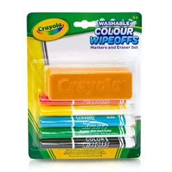 Crayola Dry Wipeoffs Stiften met Wisser, 5st.