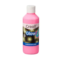 Creall Glow in the Dark Verf Roze, 250ml