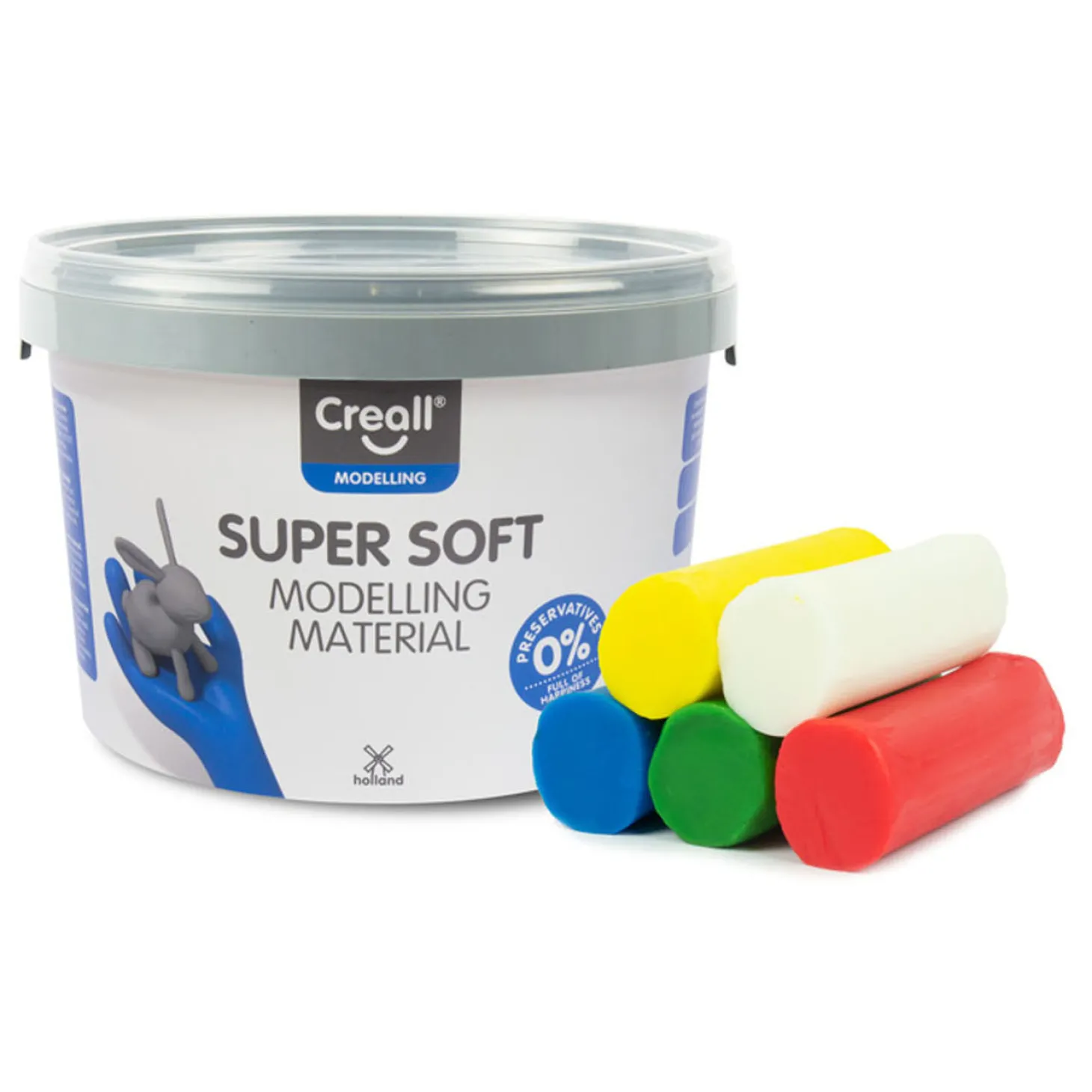 Creall Supersoft Klei - 5 kleuren Klei - 1750gr.