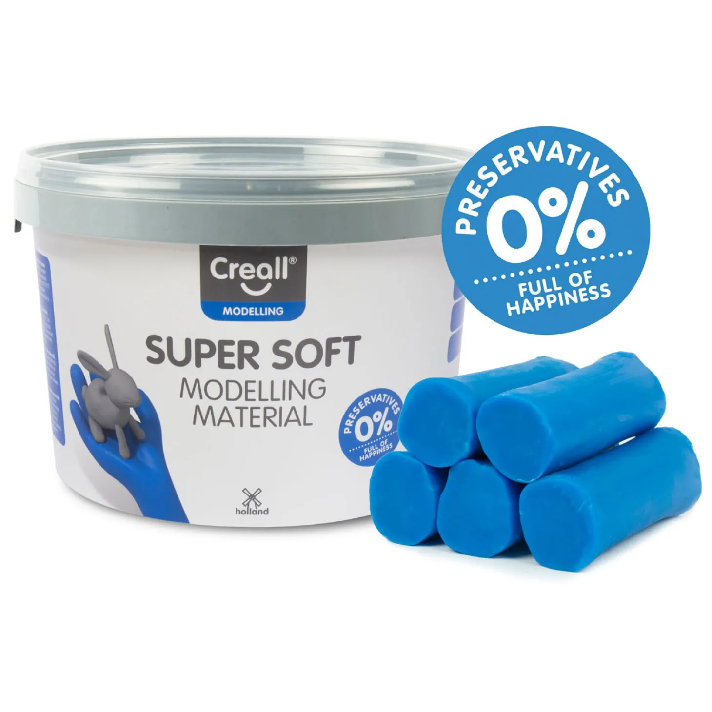Creall Supersoft klei Blauw, 1750gr.