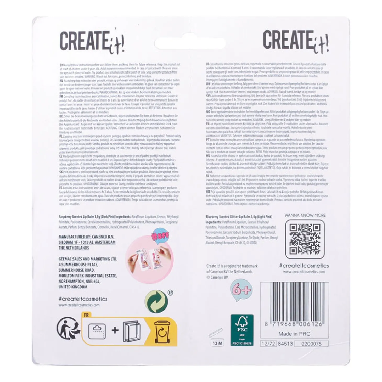 Create it! Beauty BFF's Lippenbalsems. 2st