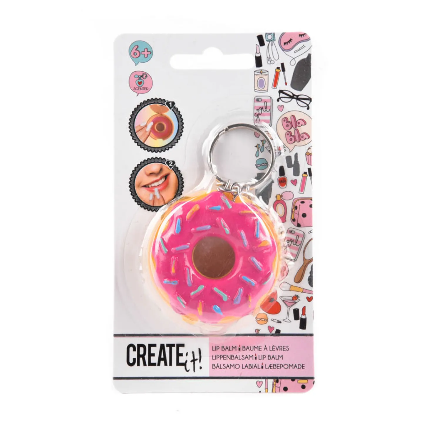 Create it! Beauty Sleutelhanger Donut met Lippenbalsem