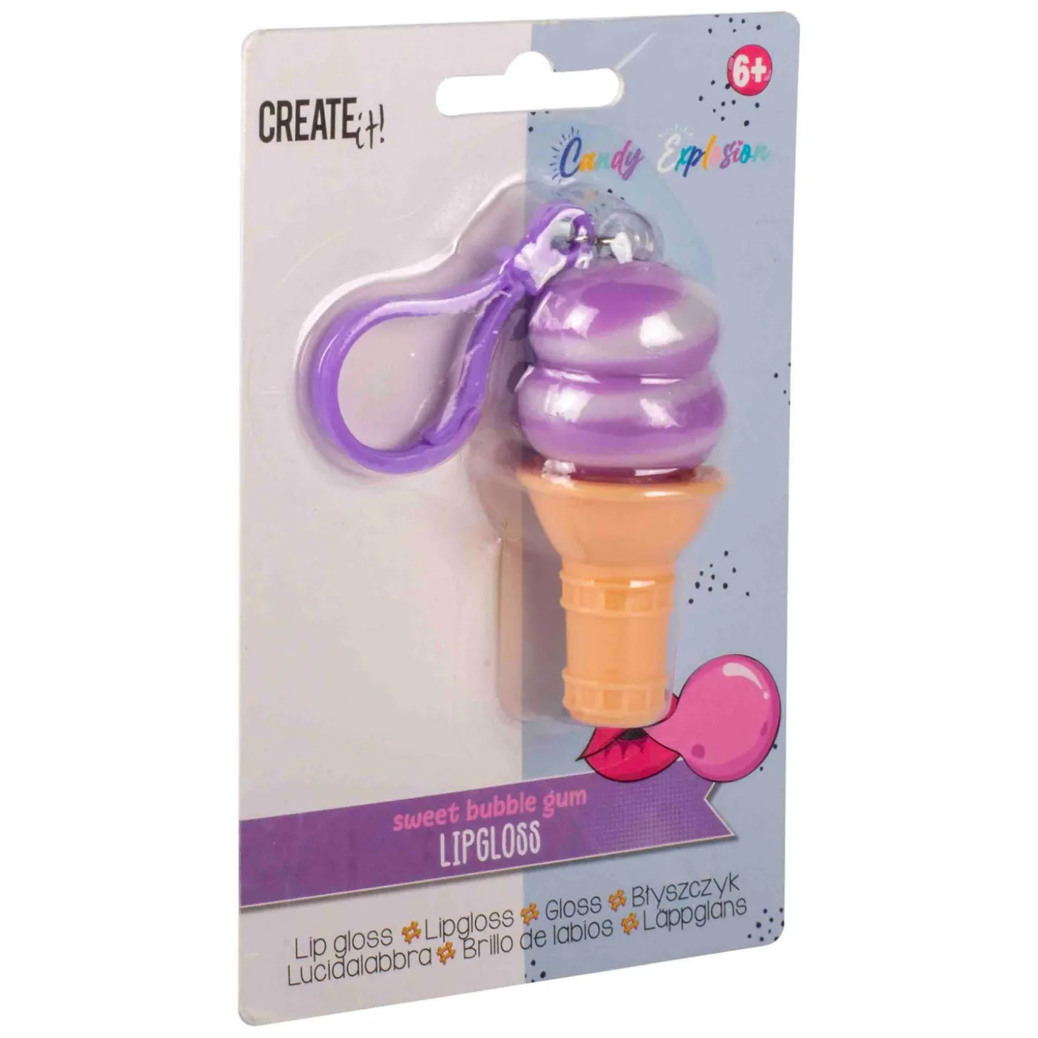 Create It! Candy Explosion Lipgloss Ijsje Sleutelhanger