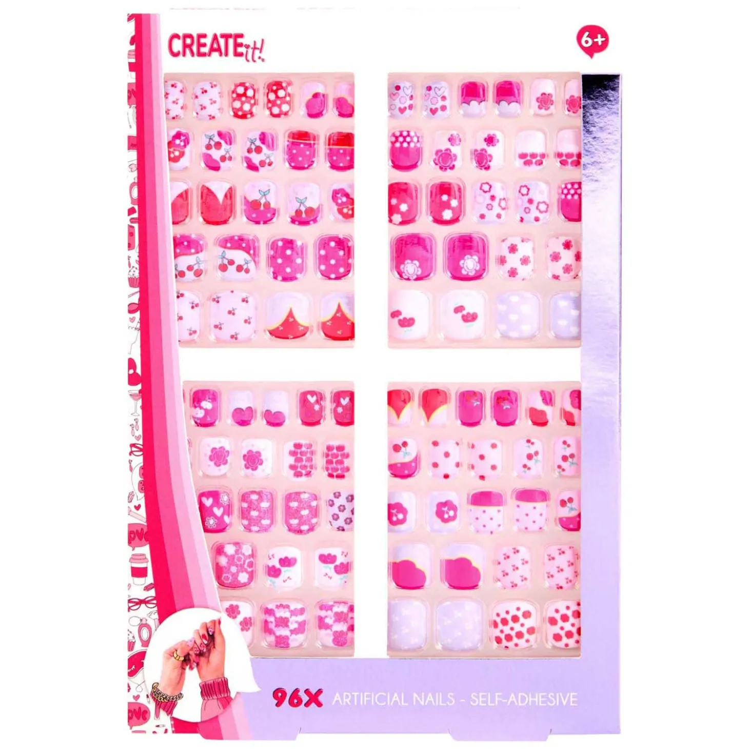 Create It! Kunstnagels Zelfklevend Maxi Set, 96st