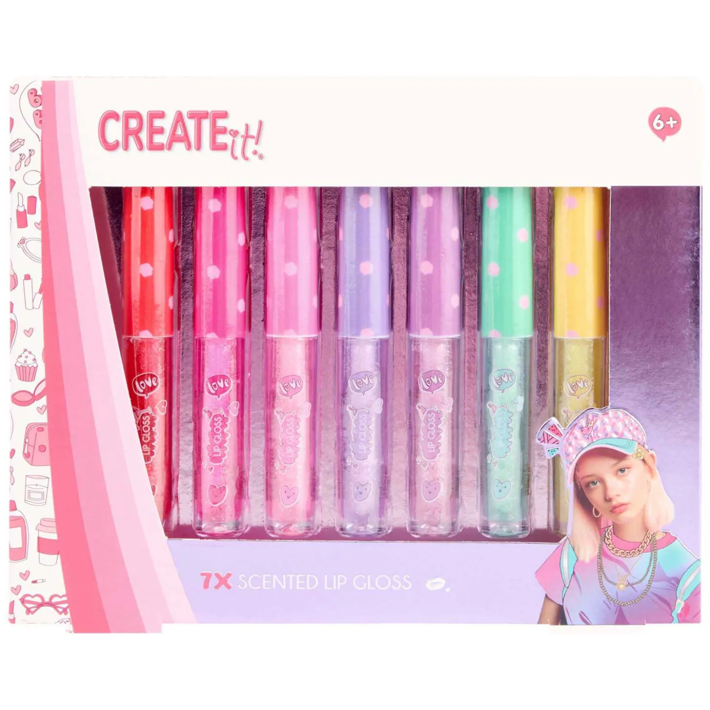 Create it Lipgloss Geur & Glitter, 7st.