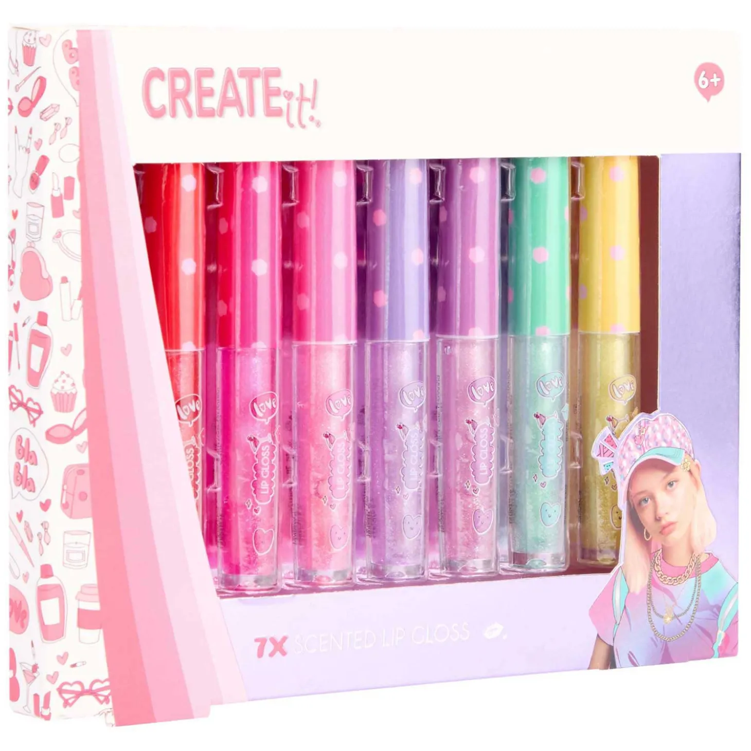 Create it Lipgloss Geur & Glitter, 7st.