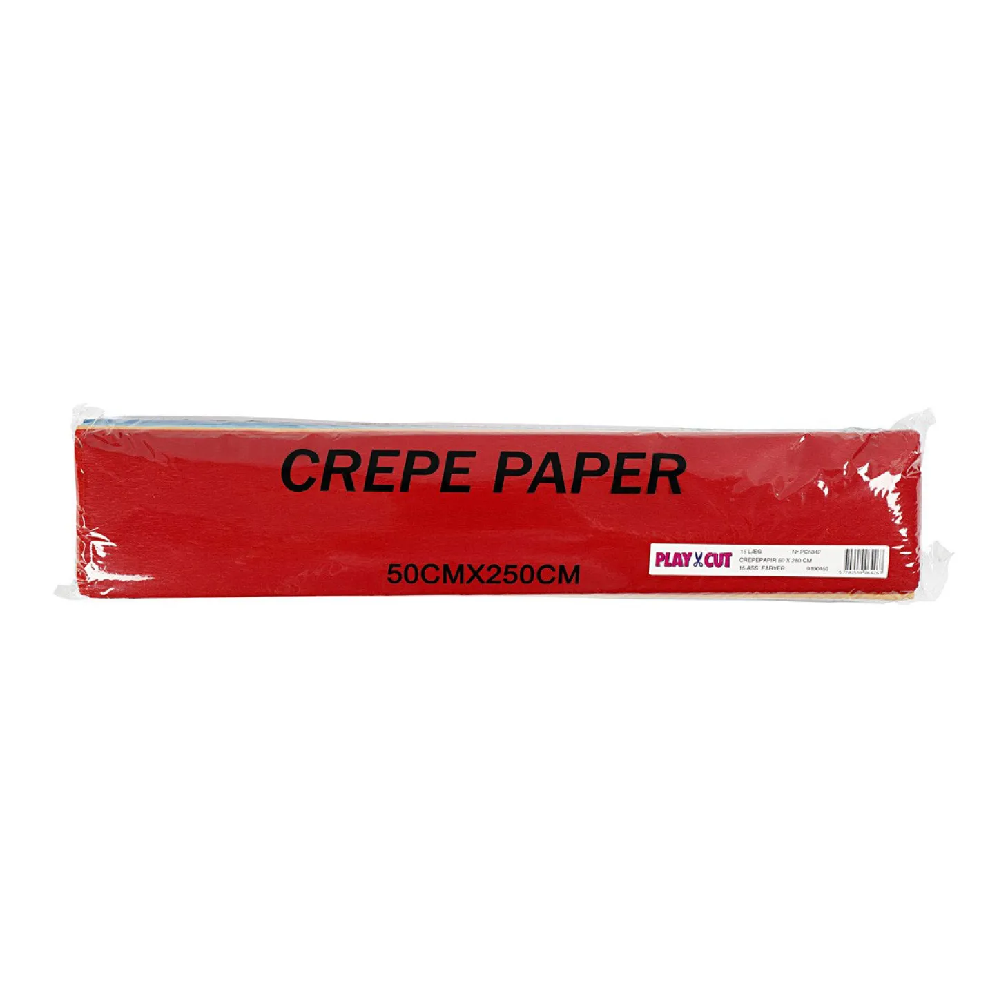 Crêpepapier - Basiskleuren, 15st.