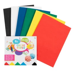 Crêpepapier 6 Kleuren, 50x250cm