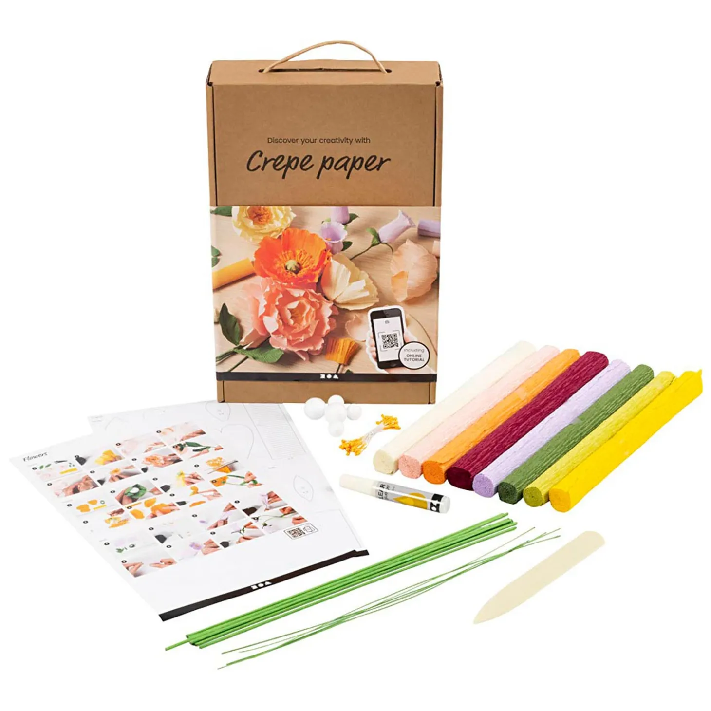 Crêpepapier Bloemen Maken Kit