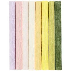 Crêpepapier Pastelkleuren, 8 Vellen