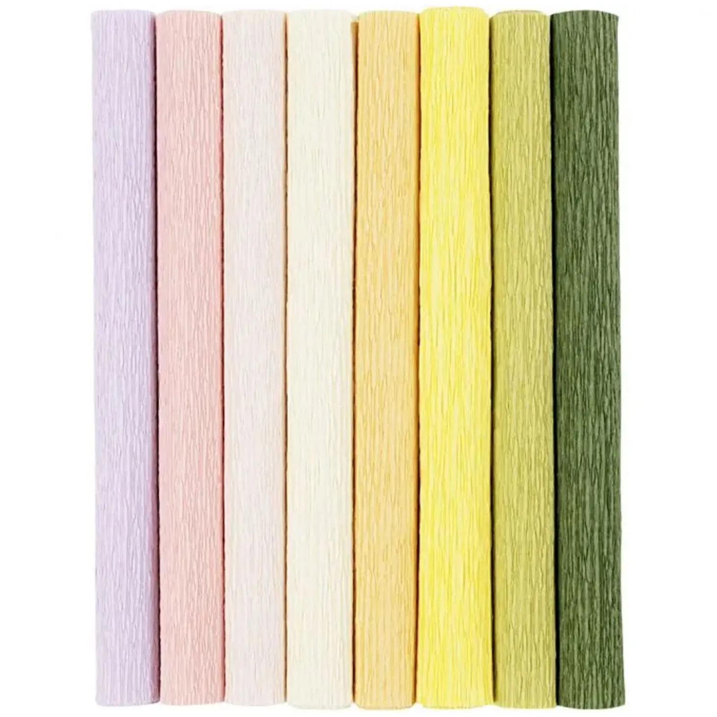 Crêpepapier Pastelkleuren, 8 Vellen