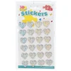 3D Stickers Hartjes, 24st.